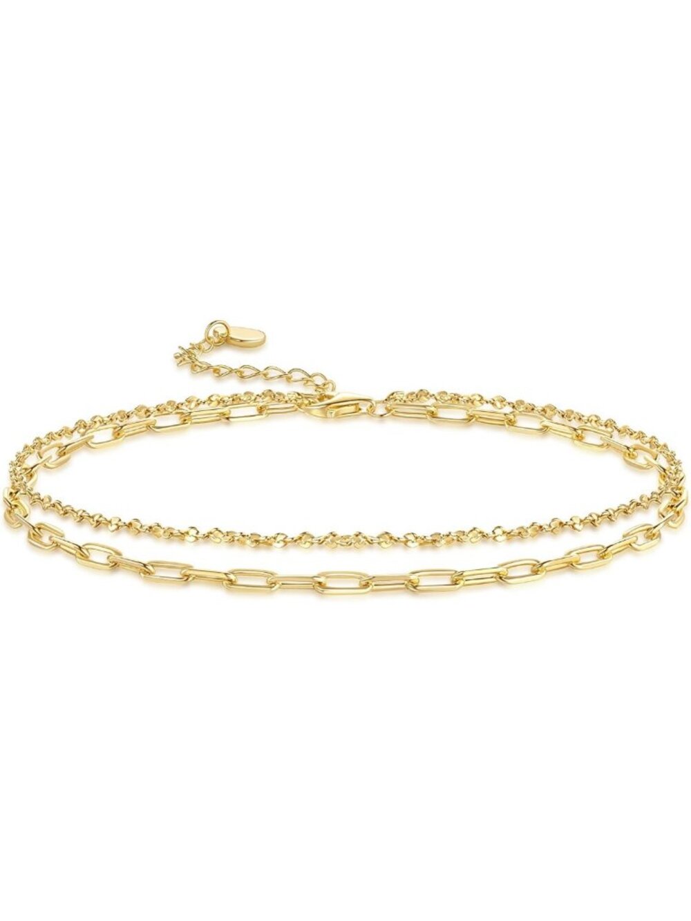 Elegant 14K Gold Anklet for Women | Dainty Gold Ankle Bracelet, Adjustable